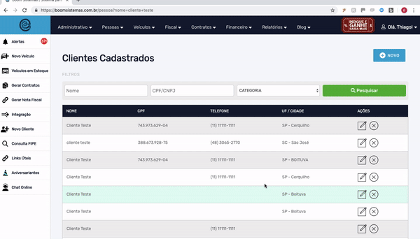 Clientes e Fornecedores
